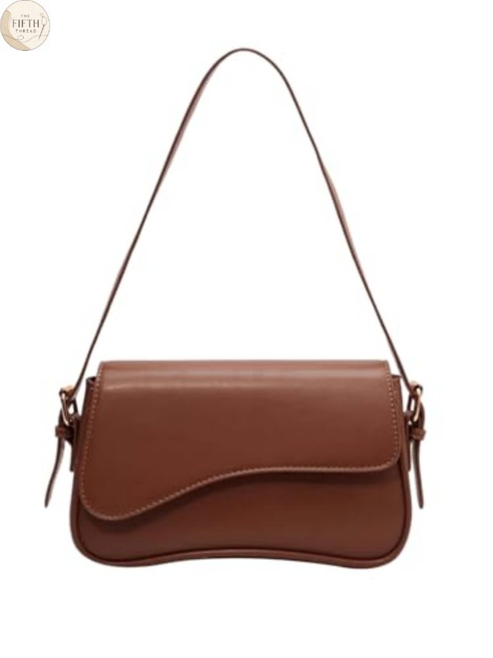 Faux Leather Shoulder Bag Crossbody Clutch Purse Y2K Saddle Handbag